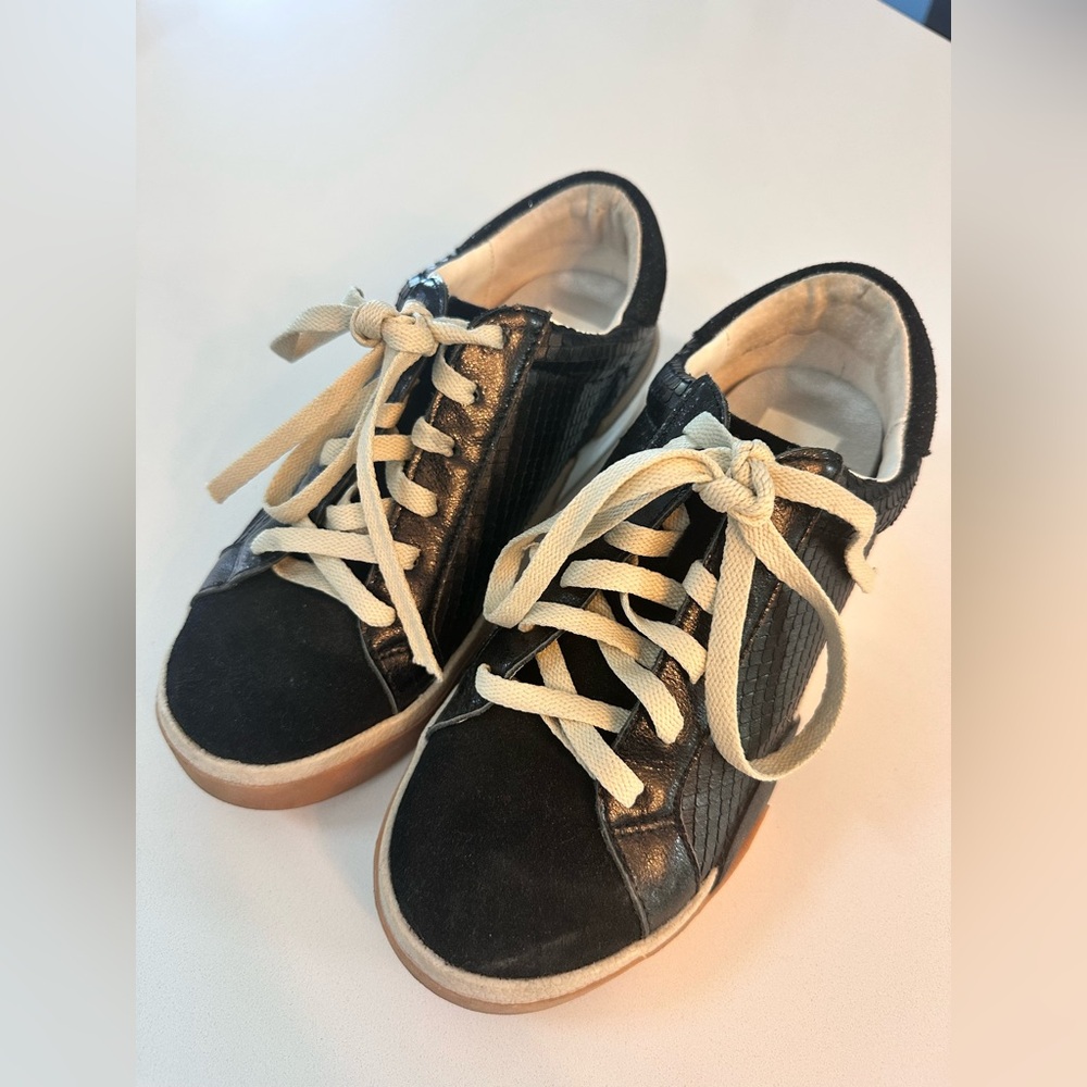 Dolce Vita Black and Cream Casual Sneakers